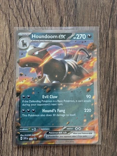 Pokemon Houndoom ex Scarlet & Violet Black Star Promo SVP 103 Trading Card