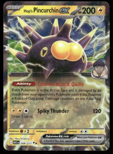 Pokemon Hop's Pincurchin ex Ascended Heroes 068/217 Double Rare