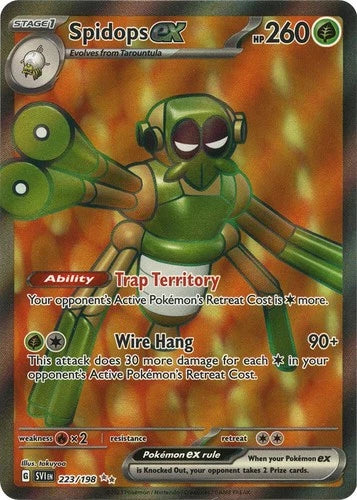Pokemon Spidops ex Scarlet & Violet 223/198 Trading Card