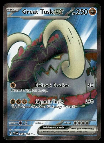 Pokemon Great Tusk ex Scarlet & Violet 230/198 Trading Card