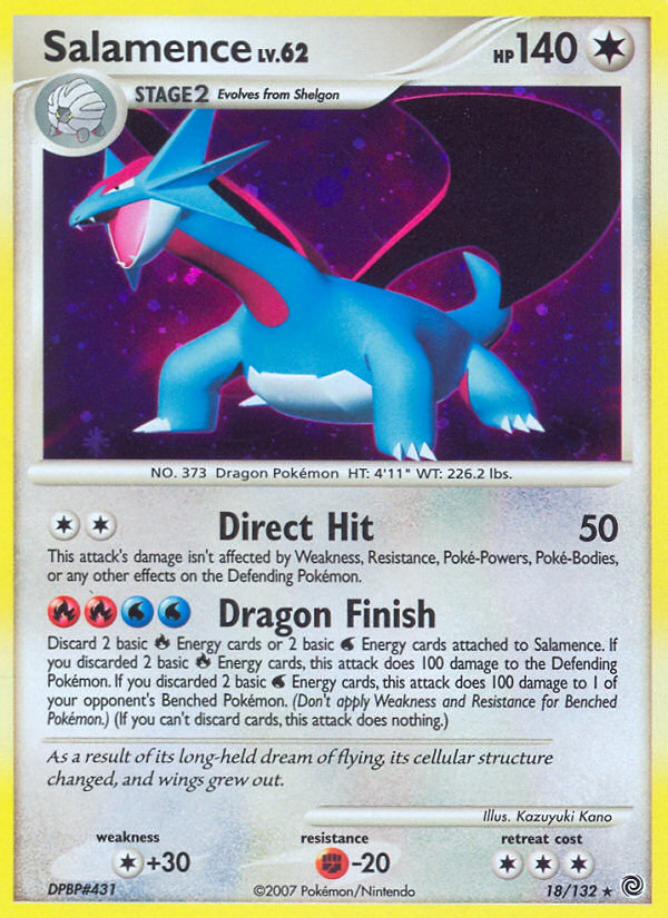 Salamence 18/132 Pokémon Secret Wonders (2007) English card — catalogue reference