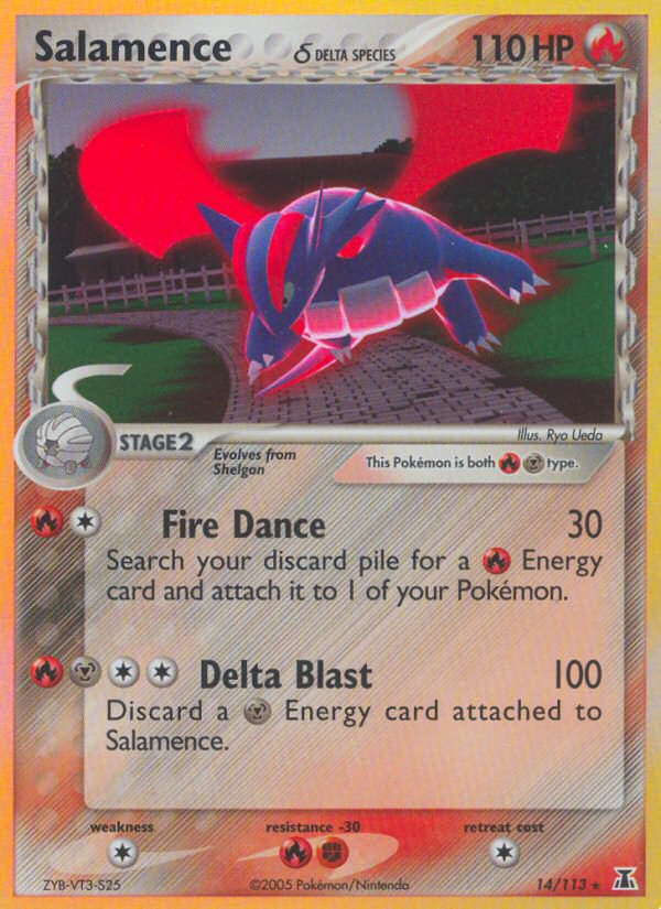 Salamence δ 14/113 Pokémon EX Delta Species (2005) English card — catalogue reference