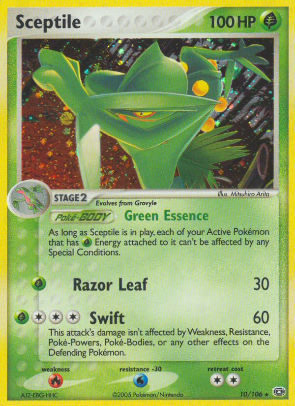 Sceptile 10/106 Pokémon EX Emerald (2005) English card — catalogue reference