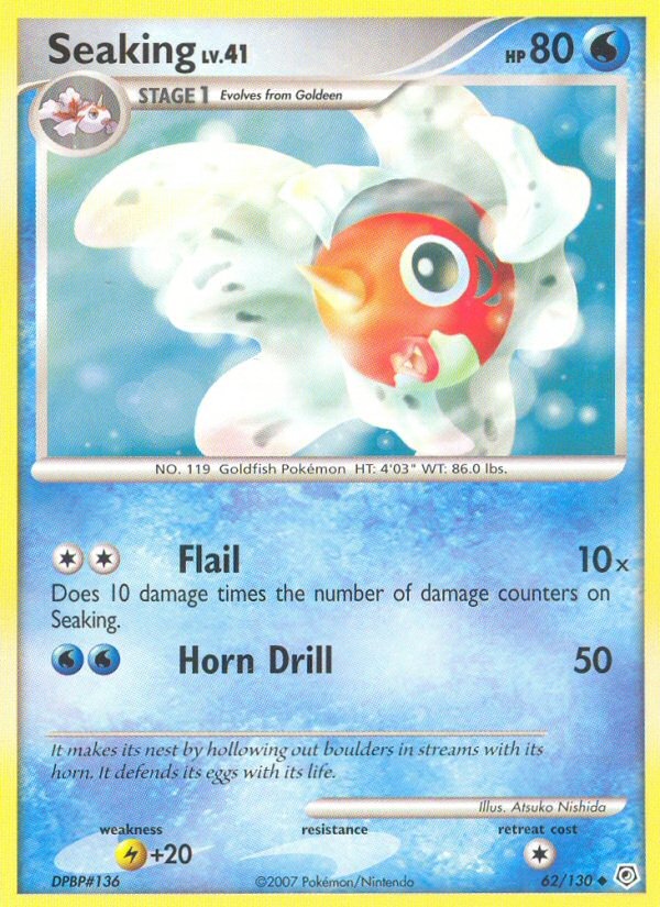 Seaking 62/130 Pokémon Diamond & Pearl (2007) English card — catalogue reference