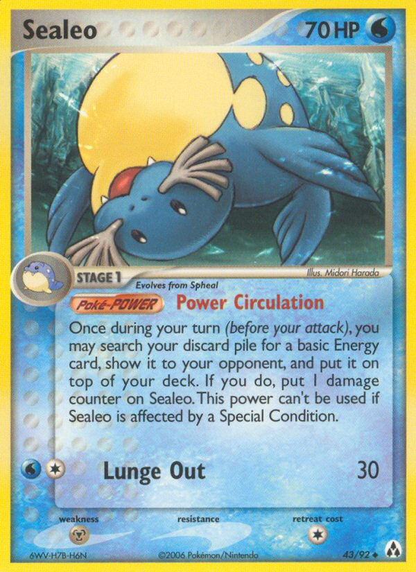 Sealeo 43/92 Pokémon EX Legend Maker (2006) English card — catalogue reference