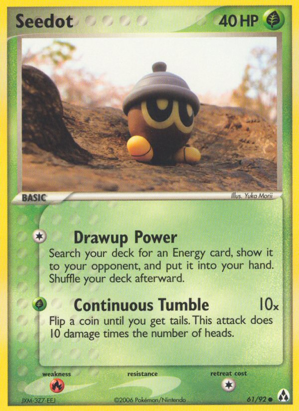 Seedot 61/92 Pokémon EX Legend Maker (2006) English card — catalogue reference