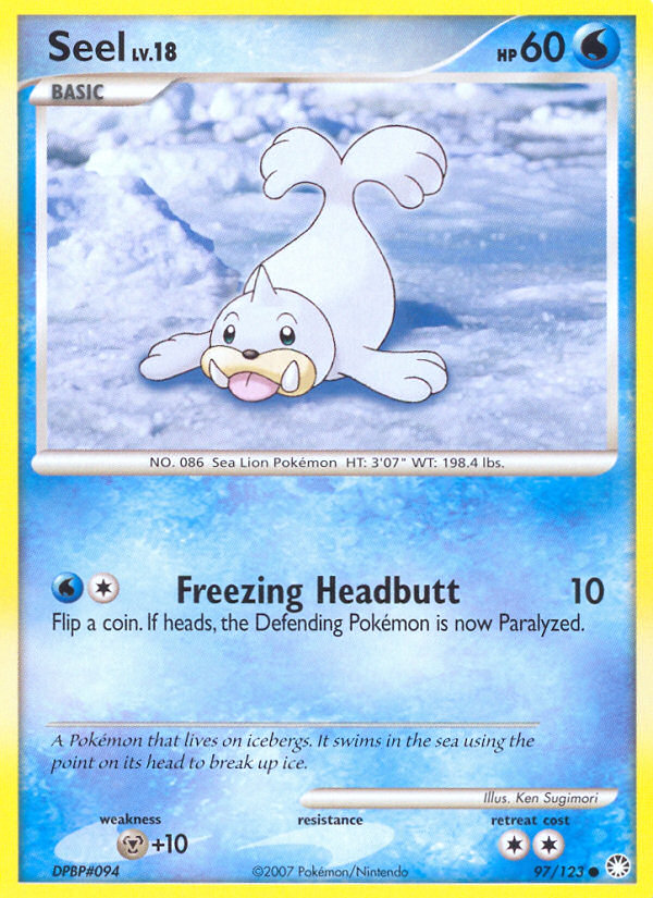 Seel 97/123 Pokémon Mysterious Treasures (2007) English card — catalogue reference