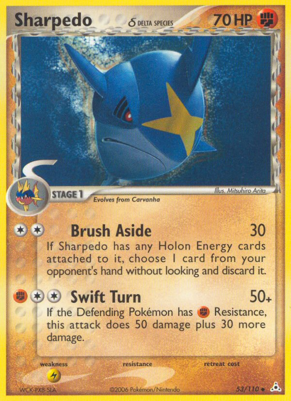Sharpedo δ 53/110 Pokémon EX Holon Phantoms (2006) English card — catalogue reference
