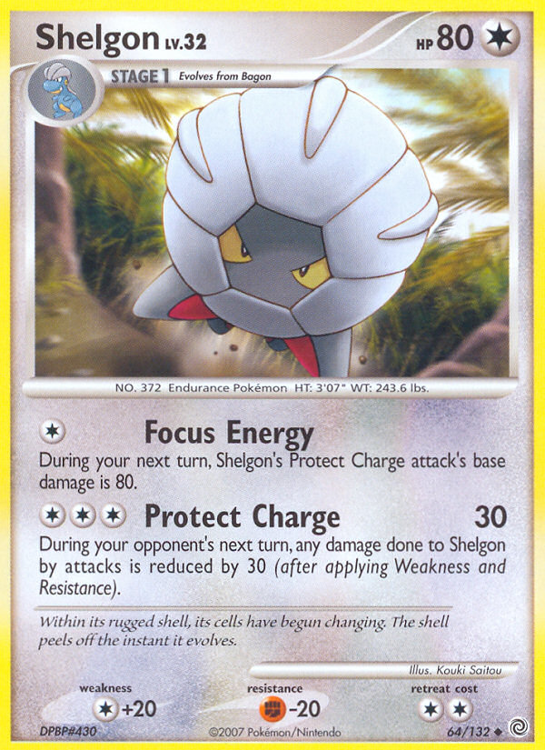 Shelgon 64/132 Pokémon Secret Wonders (2007) English card — catalogue reference