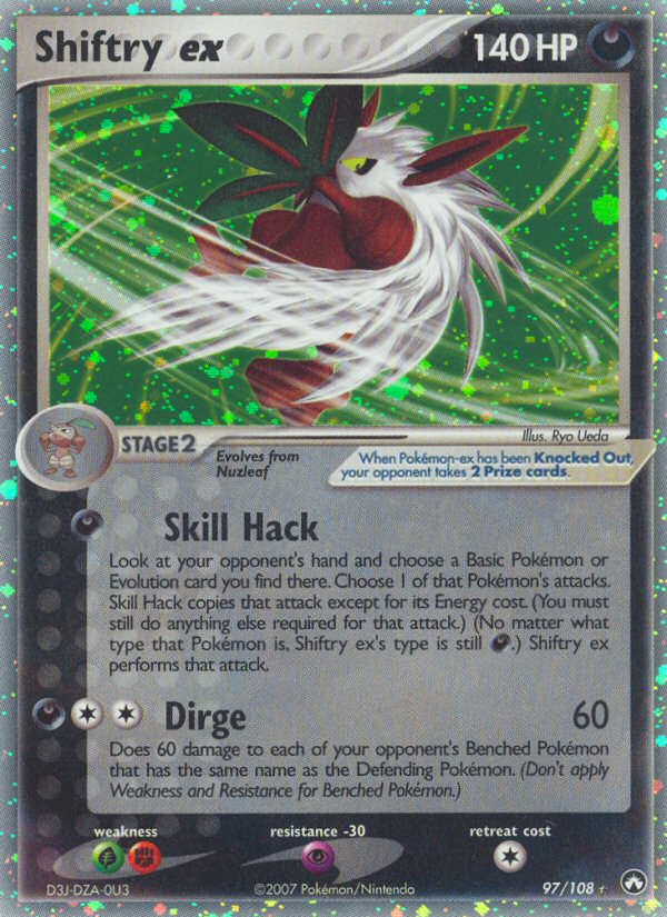 Shiftry ex 97/108 Pokémon EX Power Keepers (2007) English card — catalogue reference
