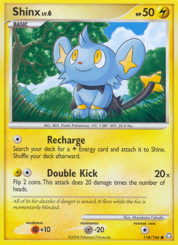 Shinx 118/146 Pokémon Legends Awakened (2008) English card — catalogue reference