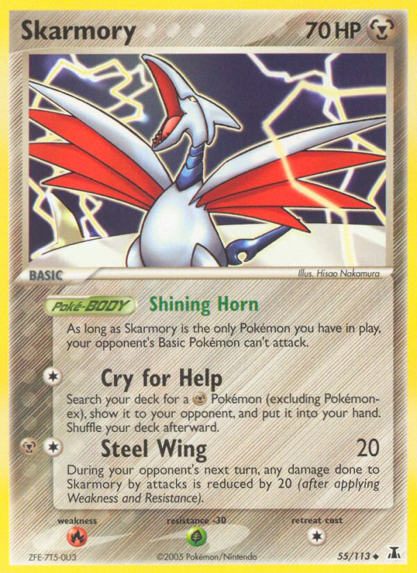 Skarmory 55/113 Pokémon EX Delta Species (2005) English card — catalogue reference