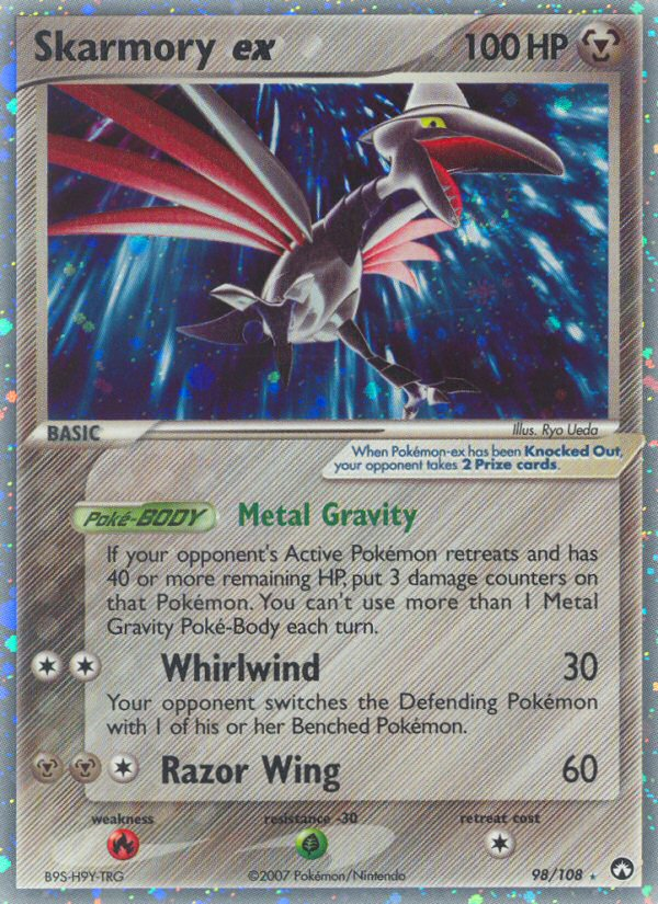 Skarmory ex 98/108 Pokémon EX Power Keepers (2007) English card — catalogue reference