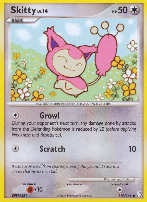 Skitty 119/146 Pokémon Legends Awakened (2008) English card — catalogue reference