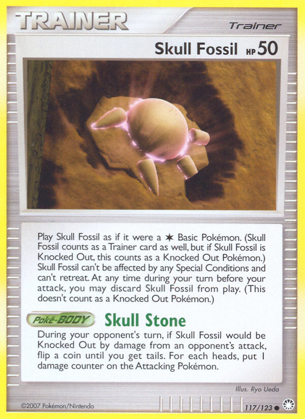 Skull Fossil 117/123 Pokémon Mysterious Treasures (2007) English card — catalogue reference