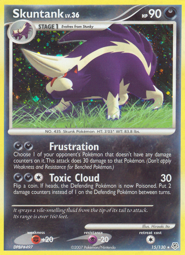 Skuntank 15/130 Pokémon Diamond & Pearl (2007) English card — catalogue reference