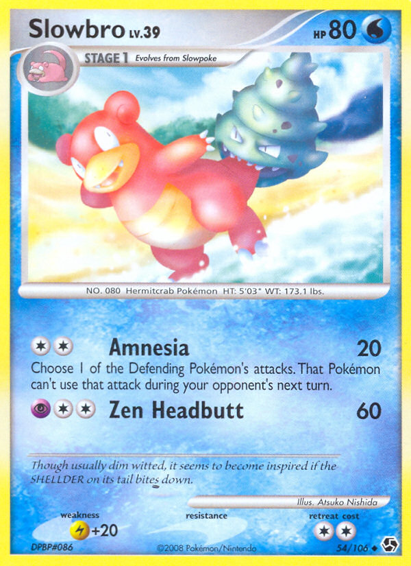 Slowbro 54/106 Pokémon Great Encounters (2008) English card — catalogue reference