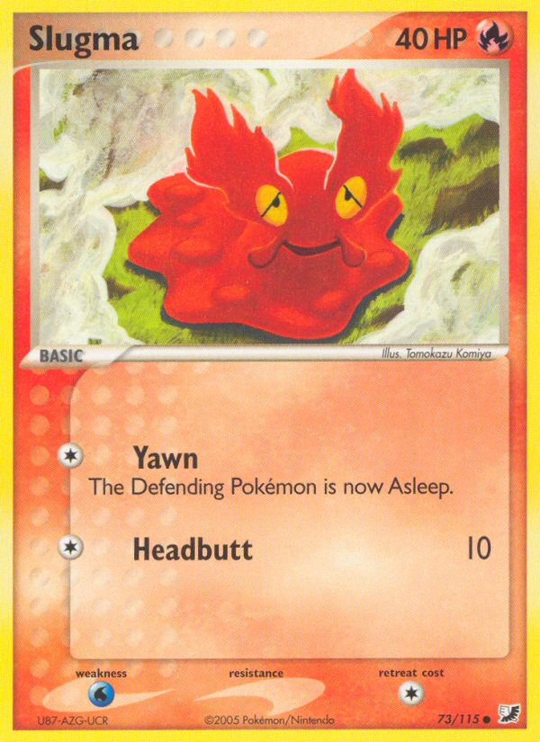 Slugma 73/115 Pokémon EX Unseen Forces (2005) English card — catalogue reference