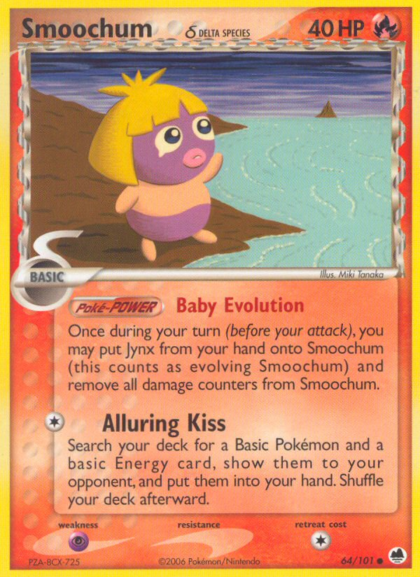 Smoochum δ 64/101 Pokémon EX Dragon Frontiers (2006) English card — catalogue reference