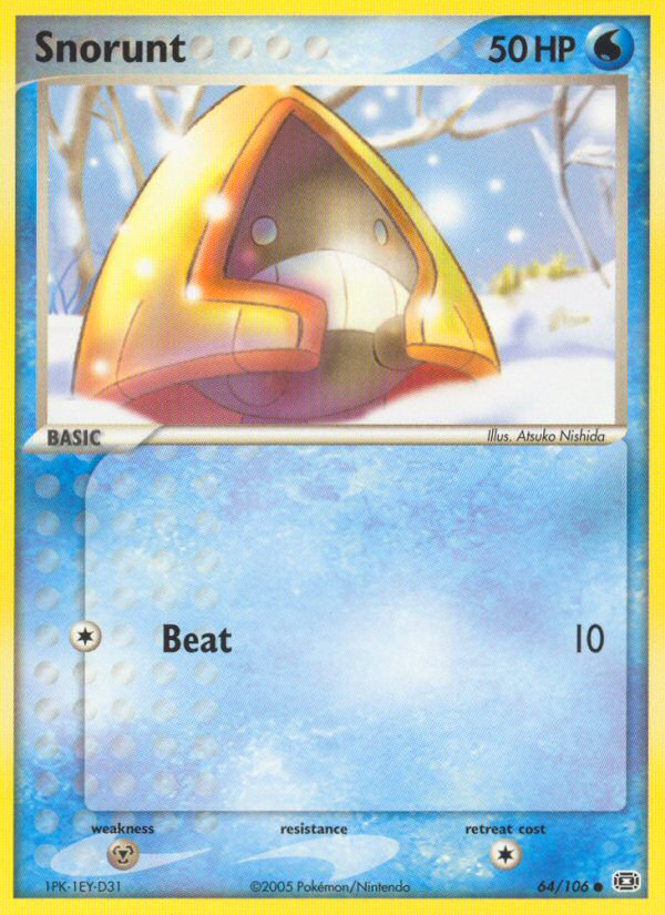 Snorunt 64/106 Pokémon EX Emerald (2005) English card — catalogue reference