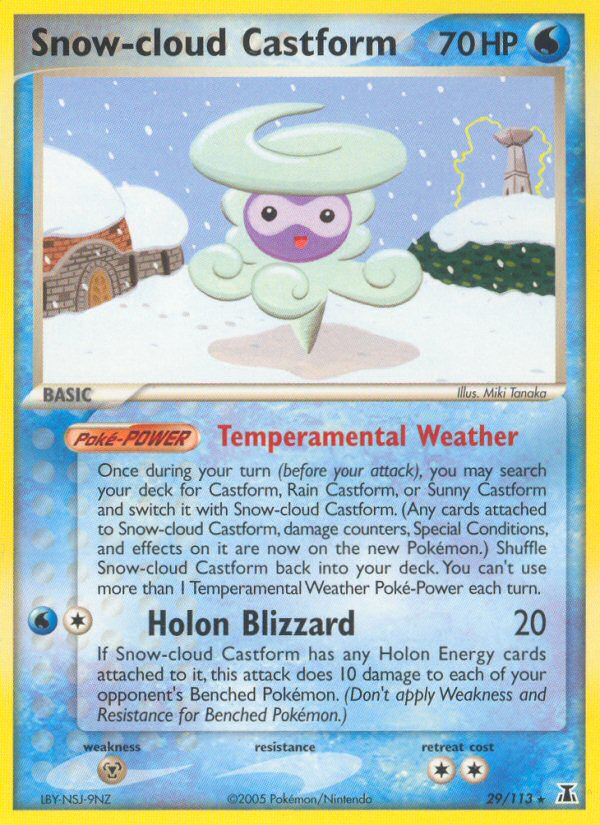 Snow-cloud Castform 29/113 Pokémon EX Delta Species (2005) English card — catalogue reference