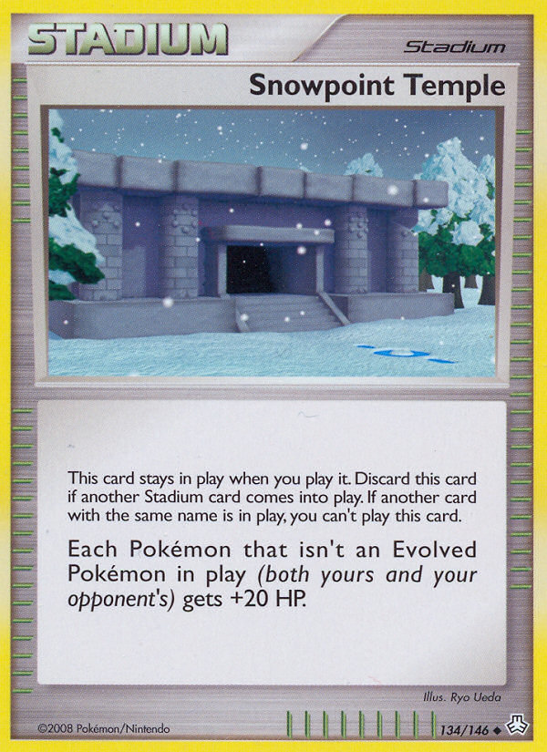 Snowpoint Temple 134/146 Pokémon Legends Awakened (2008) English card — catalogue reference