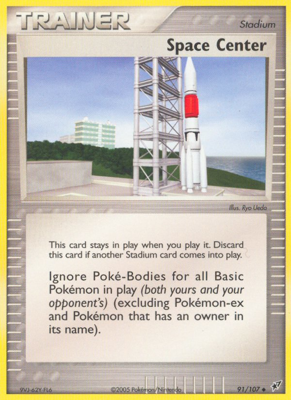 Space Center 91/107 Pokémon EX Deoxys (2005) English card — catalogue reference
