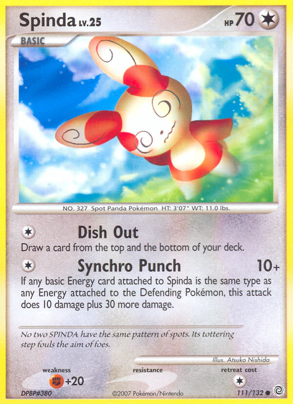 Spinda 111/132 Pokémon Secret Wonders (2007) English card — catalogue reference