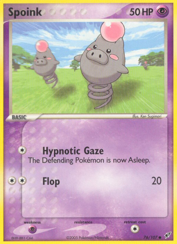 Spoink 76/107 Pokémon EX Deoxys (2005) English card — catalogue reference