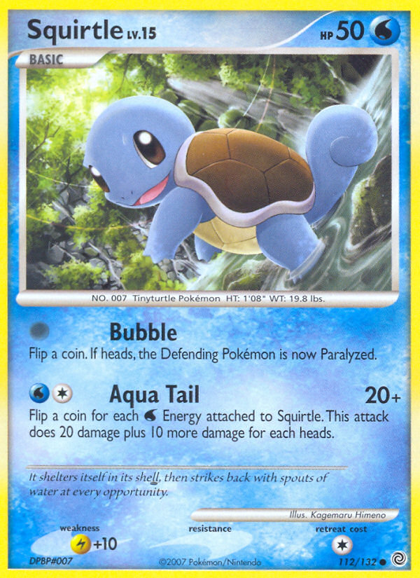 Squirtle 112/132 Pokémon Secret Wonders (2007) English card — catalogue reference