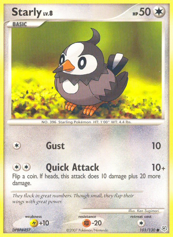 Starly 101/130 Pokémon Diamond & Pearl (2007) English card — catalogue reference