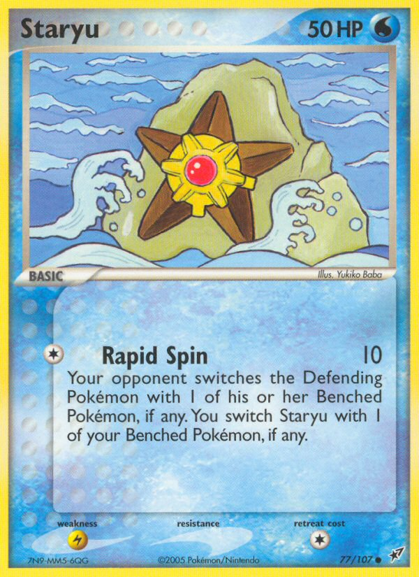 Staryu 77/107 Pokémon EX Deoxys (2005) English card — catalogue reference