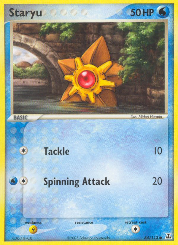 Staryu 84/113 Pokémon EX Delta Species (2005) English card — catalogue reference