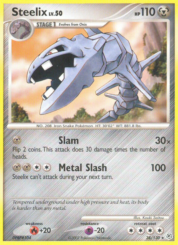 Steelix 38/130 Pokémon Diamond & Pearl (2007) English card — catalogue reference