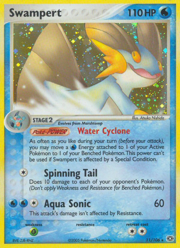 Swampert 11/106 Pokémon EX Emerald (2005) English card — catalogue reference