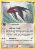 Swellow 49/107 Pokémon EX Deoxys (2005) English card — catalogue reference