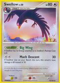 Swellow 73/146 Pokémon Legends Awakened (2008) English card — catalogue reference