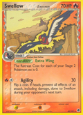 Swellow δ 40/101 Pokémon EX Dragon Frontiers (2006) English card — catalogue reference