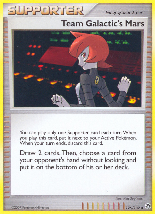 Team Galactic's Mars 126/132 Pokémon Secret Wonders (2007) English card — catalogue reference