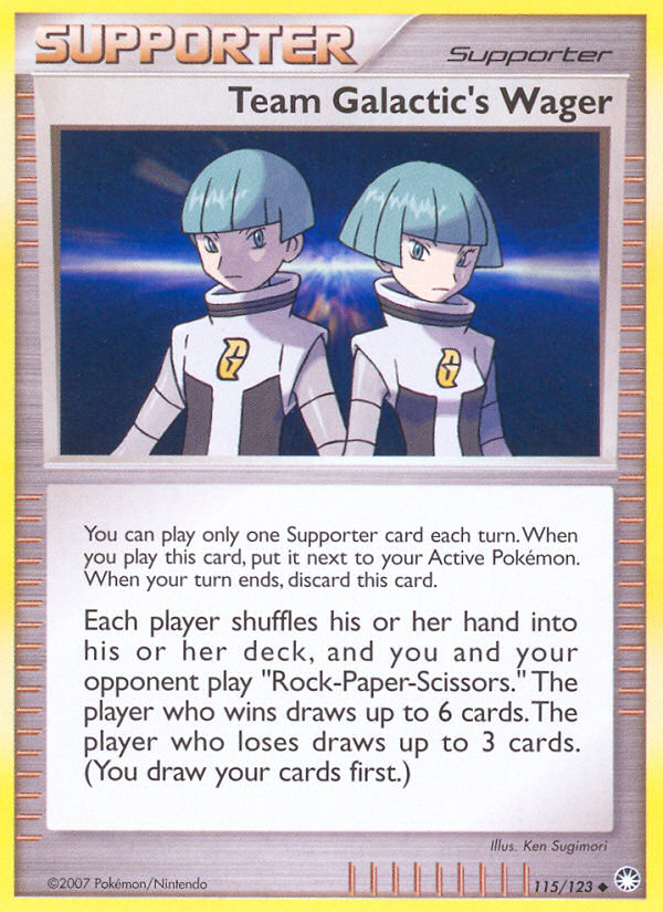 Team Galactic's Wager 115/123 Pokémon Mysterious Treasures (2007) English card — catalogue reference