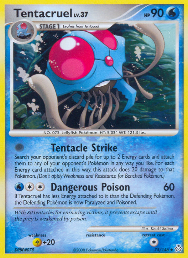 Tentacruel 75/146 Pokémon Legends Awakened (2008) English card — catalogue reference