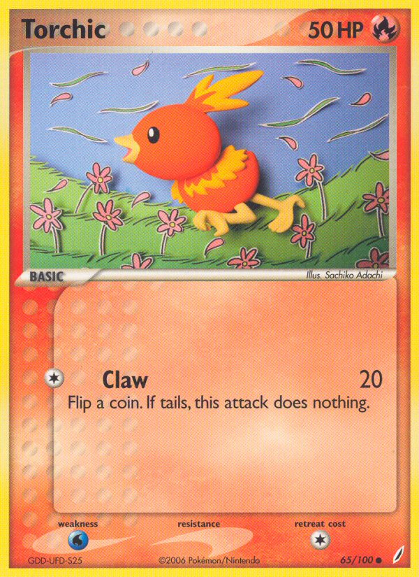 Torchic 65/100 Pokémon EX Crystal Guardians (2006) English card — catalogue reference