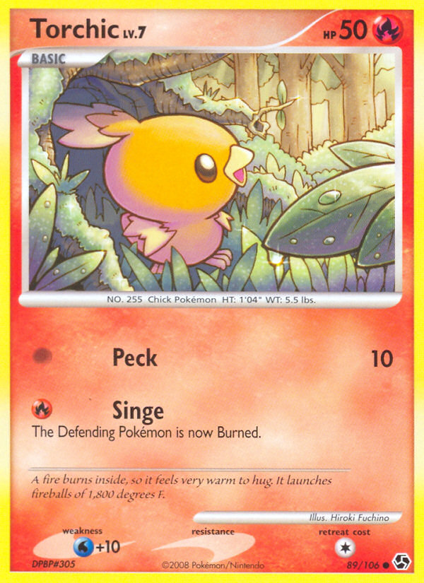 Torchic 89/106 Pokémon Great Encounters (2008) English card — catalogue reference