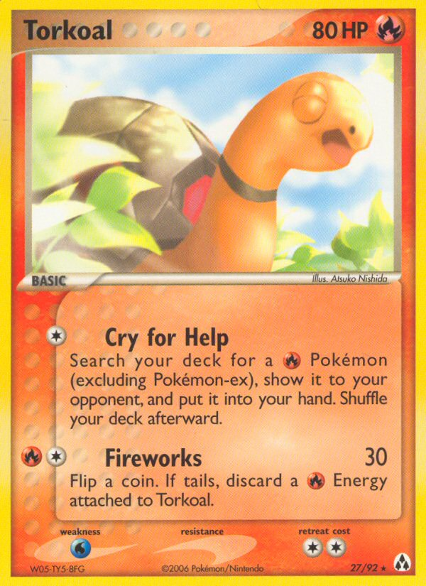 Torkoal 27/92 Pokémon EX Legend Maker (2006) English card — catalogue reference