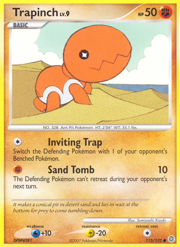 Trapinch 115/132 Pokémon Secret Wonders (2007) English card — catalogue reference