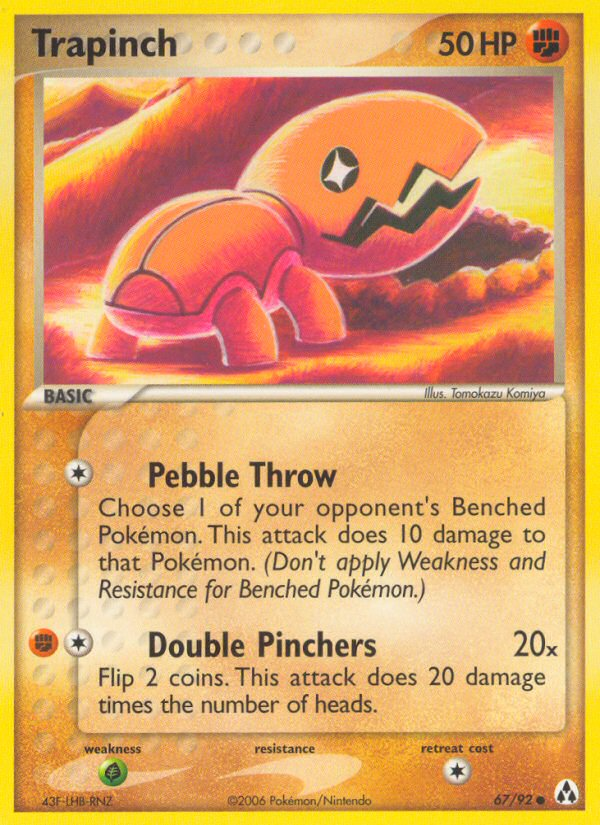 Trapinch 67/92 Pokémon EX Legend Maker (2006) English card — catalogue reference