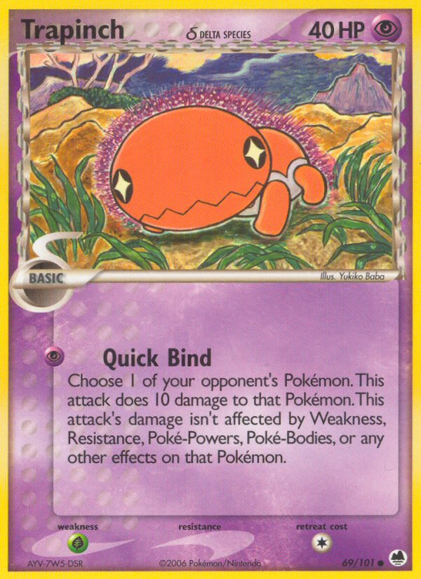 Trapinch δ 69/101 Pokémon EX Dragon Frontiers (2006) English card — catalogue reference