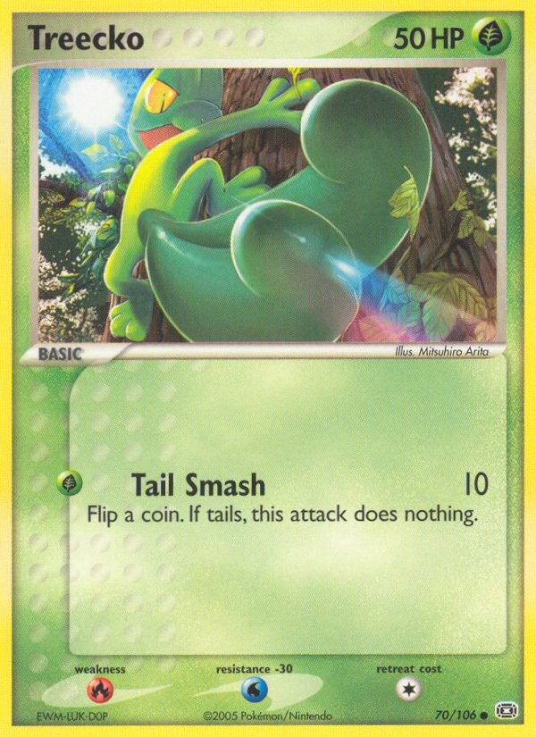 Treecko 70/106 Pokémon EX Emerald (2005) English card — catalogue reference