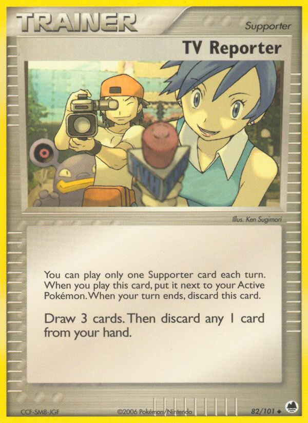 TV Reporter 82/101 Pokémon EX Dragon Frontiers (2006) English card — catalogue reference