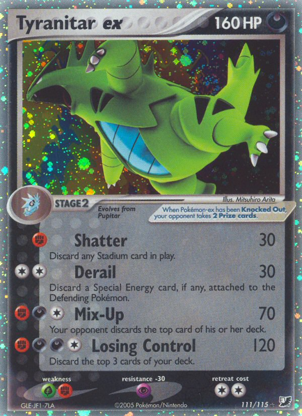Tyranitar ex 111/115 Pokémon EX Unseen Forces (2005) English card — catalogue reference